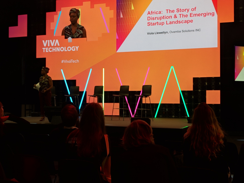 Viola Llewellyn speaking on Stage X @ VivaTech 2018